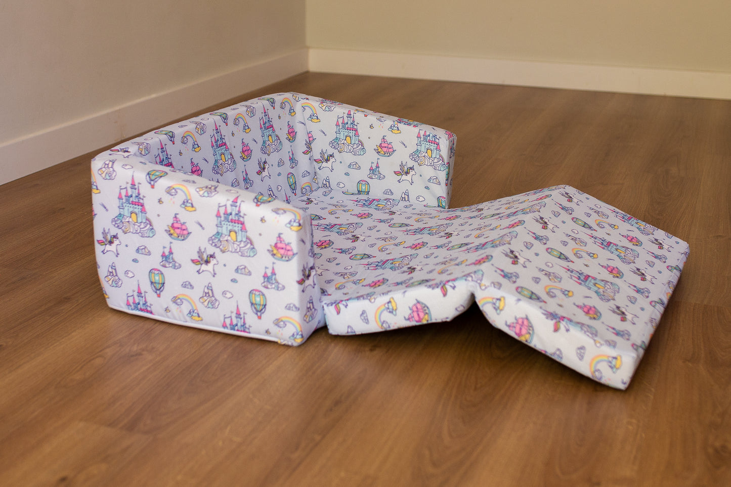 Children's Mini Sofa 2-In-1 Unicorn Sparkle