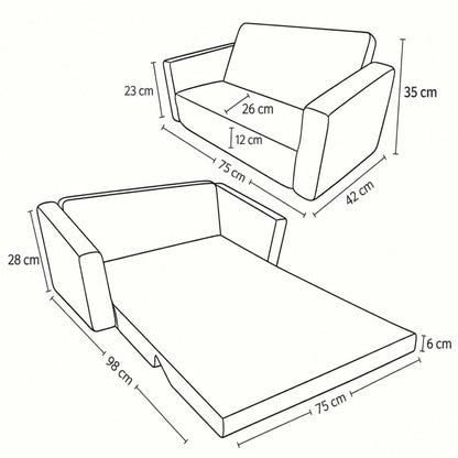Canapé enfant pliable